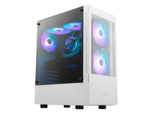 Кутия за компютър Gamdias ATX TALOS E3 MESH White aRGB Tempered Glass