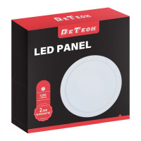 LED панел 12W 6500K 1020lm Кръг DeTech 77013