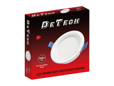 LED панел 6W 6500K 480lm Кръг DeTech 77007