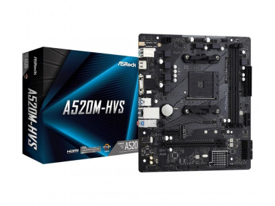 Дънна платка за компютър ASRock A520M-H mATX 2xDDR4 M.2 NVMe Socket AM4