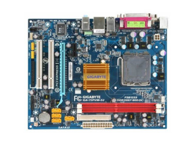 Дънна платка за компютър Gigabyte GA-73PVM-S2 DDR2 LGA775 (втора употреба) Дънна платка за компютър Gigabyte GA-73PVM-S2 DDR2 LGA775 (втора употреба)