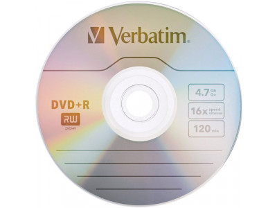Media DVD+R Verbatim 4.7GB 16x 120min Media DVD+R Verbatim 4.7GB 16x 120min