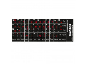 Букви за клавиатура DeTech Кирилица и латиница Черни 17030