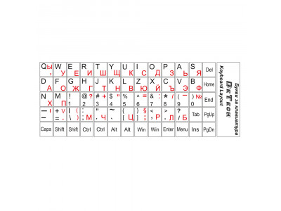 Букви за клавиатура DeTech Кирилица и латиница Бели 17044 Букви за клавиатура DeTech Кирилица и латиница Бели 17044