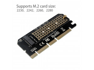PCI-E to M.2 2280 SSD NVMe to PCIE x16 Adapter