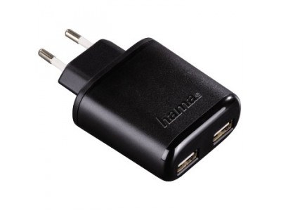 Зарядно за таблет Hama 220V Dual USB Charger 5V 3400mA 123539