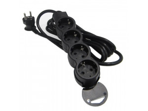 Разклонител Legrand 4 sockets 3m Black 695028