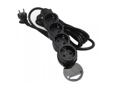 Разклонител Legrand 4 sockets 3m Black 695028