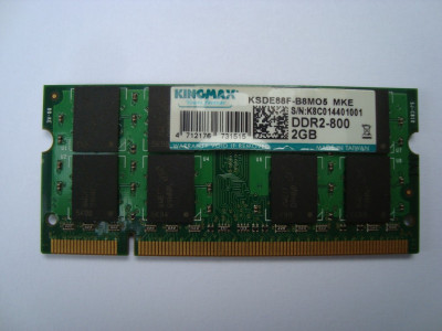 Памет за лаптоп DDR2 2GB PC2-6400 KingMax (втора употреба)