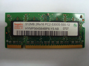 Памет за лаптоп DDR2 512MB PC2-5300 Hynix