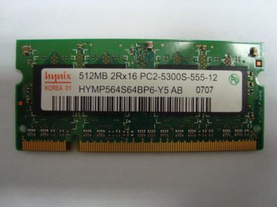 Памет за лаптоп DDR2 512MB PC2-5300 Hynix