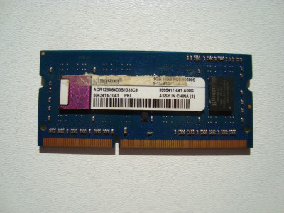 Памет за лаптоп DDR3 1GB PC3-10600S Kingston