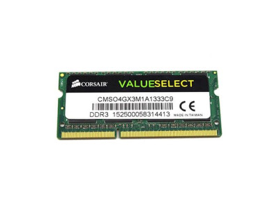 Памет за лаптоп DDR3 4GB PC3-10600 1333MHz Corsair