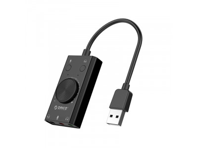 Звукова карта Sound Card Orico 2xHeadphones Mic Black USB 2.0 SC2-BK-PRO Звукова карта Sound Card Orico 2xHeadphones Mic Black USB 2.0 SC2-BK-PRO