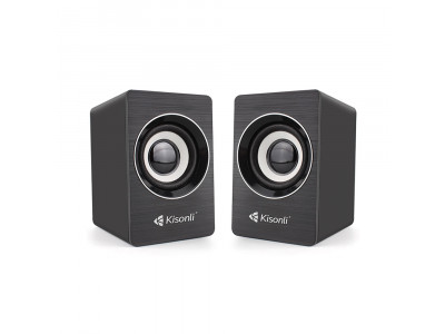 Speakers Kisonli A-707 2x3W USB Черни Тонколони 22162 Speakers Kisonli A-707 2x3W USB Черни Тонколони 22162