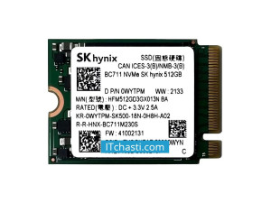 SSD Hynix 512GB BC711 BC711M230S 2240 NVMe