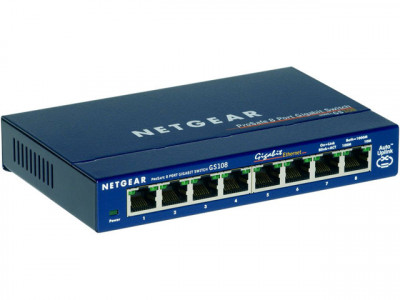 Switch NETGEAR GS108GE 8P Switch 10/100/1000 Mbps Суич Switch NETGEAR GS108GE 8P Switch 10/100/1000 Mbps Суич
