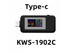 Тестер USB Type-C Power Tester LCD Screen Mini Portable Voltage Current Meter Черен