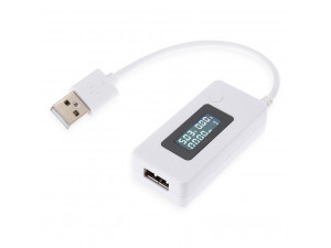Тестер USB Power Tester LCD Screen Mini Portable Voltage Current Meter Бял
