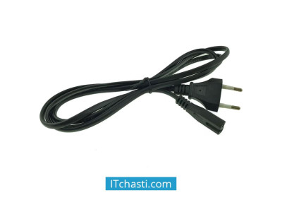 Захранващ кабел за телевизор 2 pin 1.5m Черен 220V