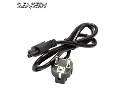 Захранващ кабел за телевизор 3 pin 1.5m Черен 220V