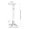 Стойка за проектор за таван 20kg 430-650mm PM-18M SBOX