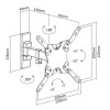 Стойка за стена 13-42“ 20kg VESA 200x200mm Черна LCD-221 SBOX