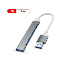 USB Hub USB 3.0 - 4 x USB 3.0 Port Multi Splitter Adapter OTG Grey