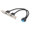 Планка USB 2 x USB 3.0 Slot Bracket за компютър 19 пинова