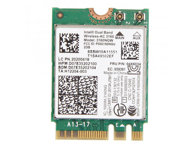 Wifi Intel 3160NGW Dual Band Wireless-AC Lenovo B50-30 B50-45 B50-70 04X6034