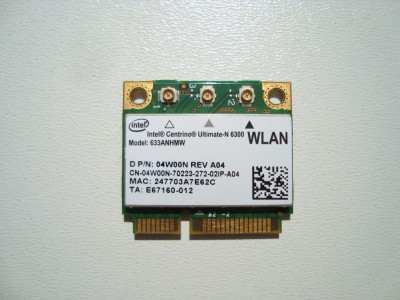 Wifi Intel Centrino Ultimate-N 6300 633ANHMW Dell Latitude E5520 E6520